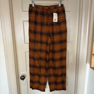 Levi's Orange and Black Plaid Drawstring Pants